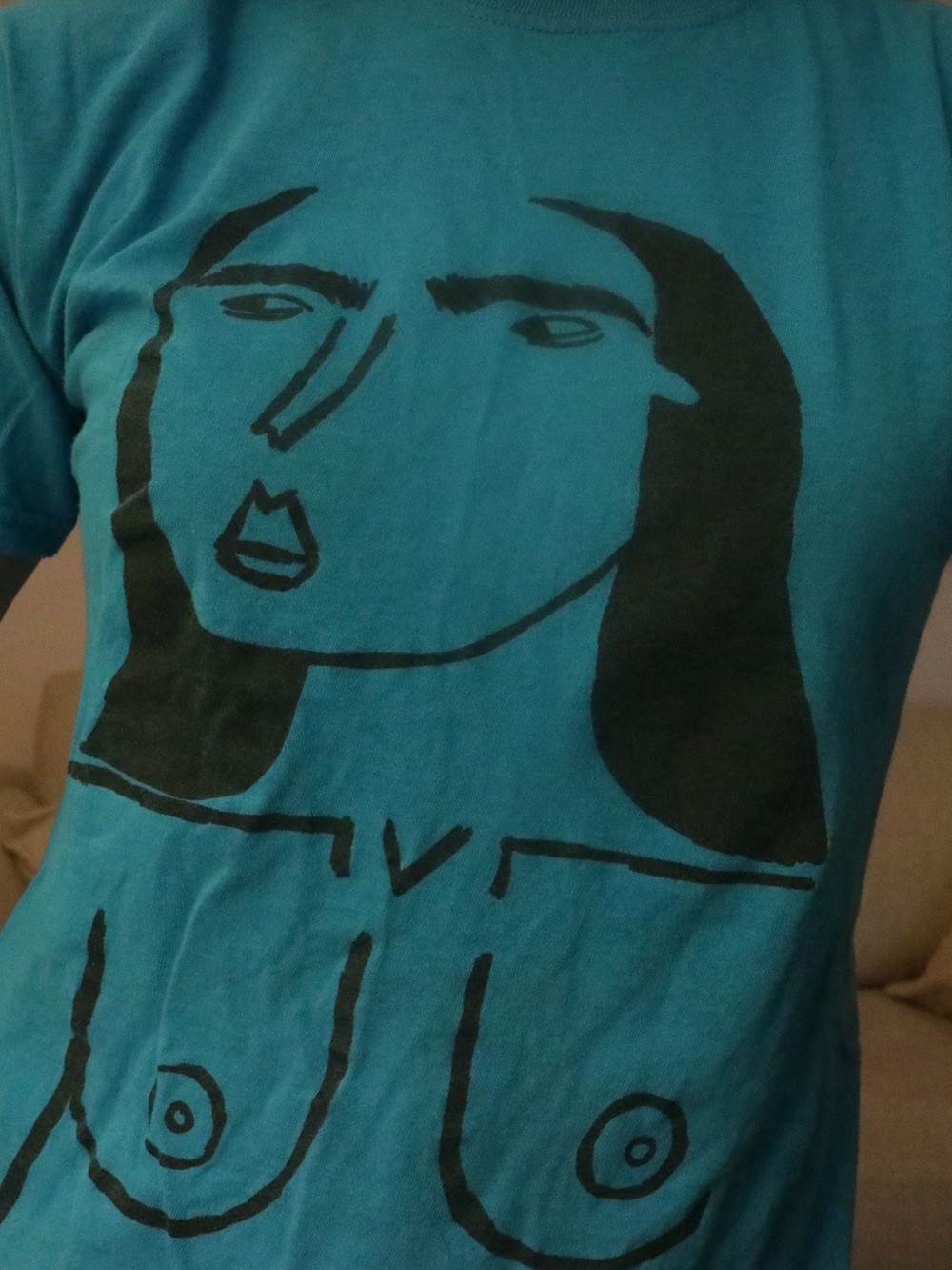 Milly Cope boob art shirt